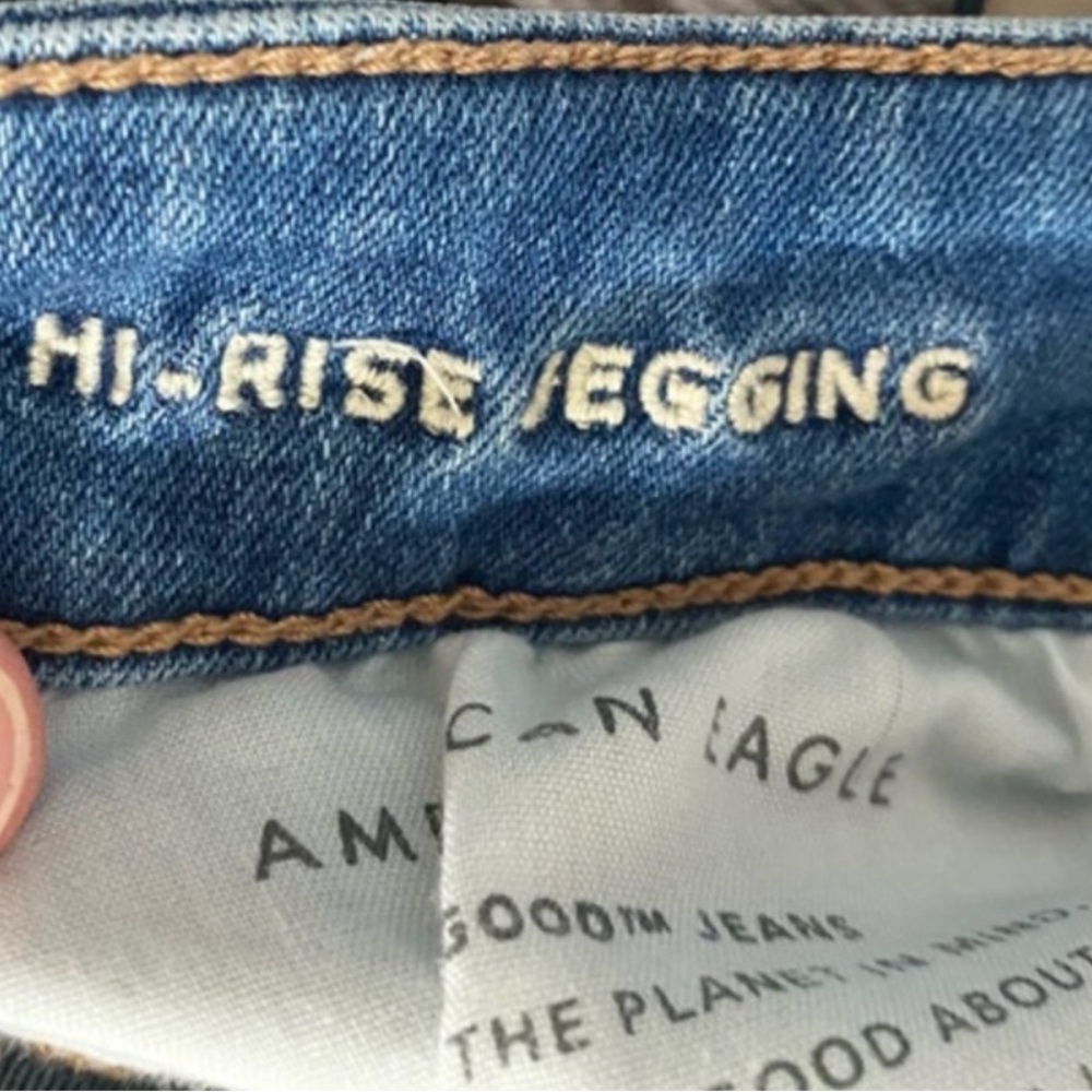 American Eagle Next Level Stretch Hi-Rise Jeggings, size 4 Long EUC - Picture 5 of 5
